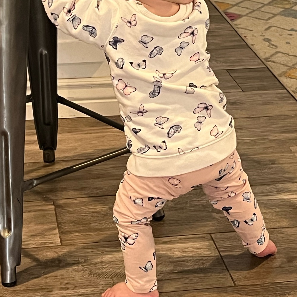 $15 ADD ON H&M Baby Girl Butterfly Sweatshirt 6-12M 9-12M 12-18M Pullover Zara